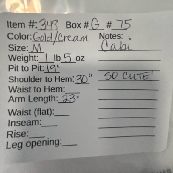 Cabi Cream & Gold Botanical Print Belted Trench Jacket Size M - Picture 5 of 5